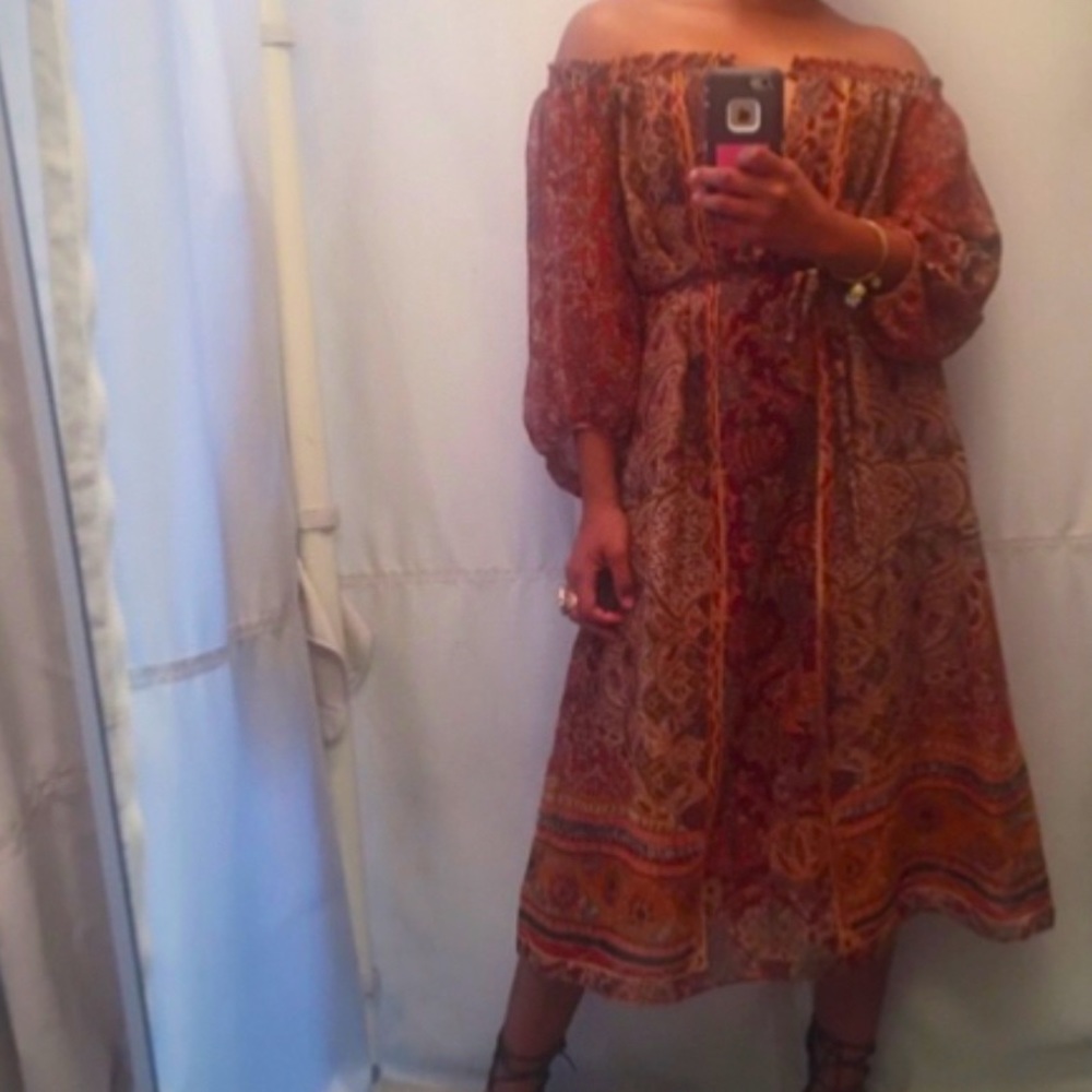 Zara peasant dress